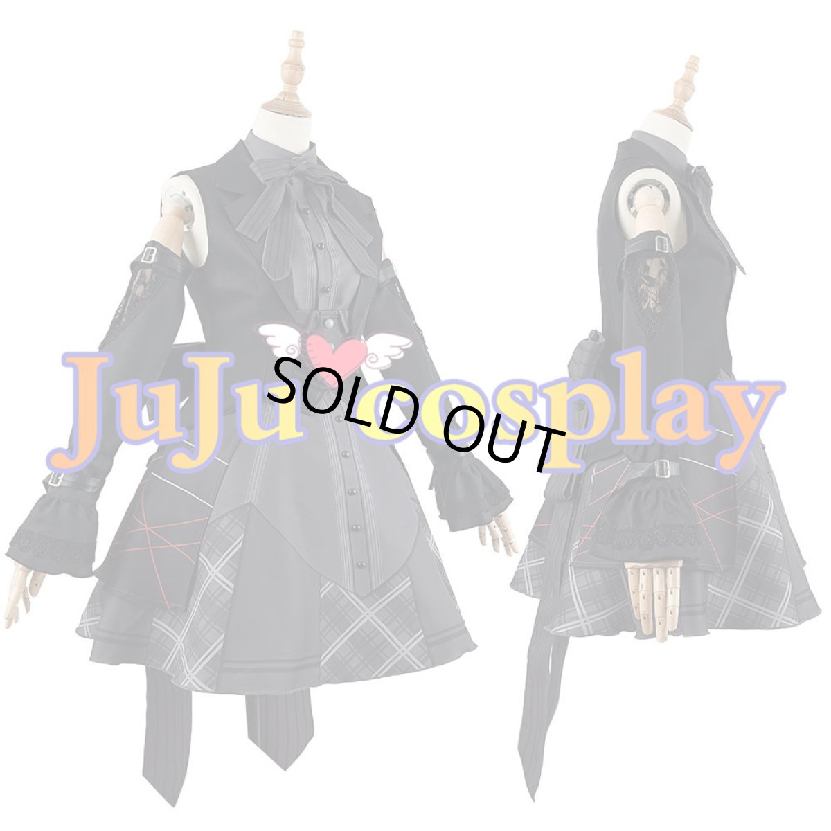 画像2: 送料無料　在庫品（翌日発送）　プロジェクトセカイ カラフルステージ！ feat. 初音ミク　プロセカ　レミニセンス・ゴシック　宵崎奏　コスプレ衣装 (2)