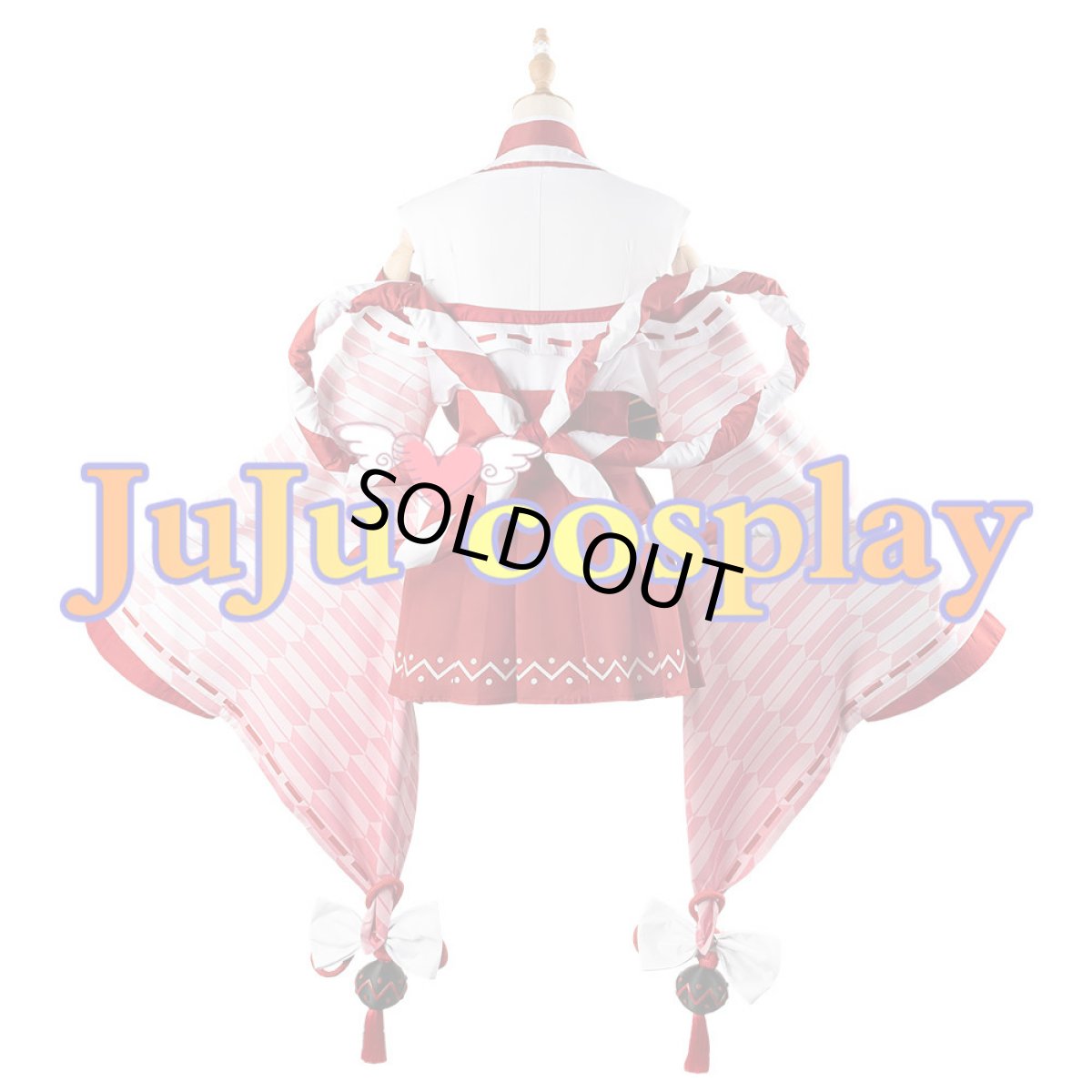 画像5: 送料無料　在庫品（翌日発送）　バーチャルYouTuber　VTuber　百鬼あやめ　巫女服　コスプレ衣装 (5)