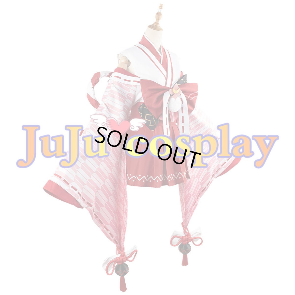 画像3: 送料無料　在庫品（翌日発送）　バーチャルYouTuber　VTuber　百鬼あやめ　巫女服　コスプレ衣装 (3)