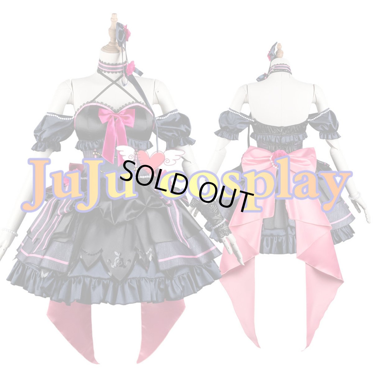 画像1: 送料無料　在庫品（翌日発送）　ラブライブ！虹ヶ咲学園スクールアイドル同好会　天使と悪魔からの招待状　上原歩夢　コスプレ衣装 (1)