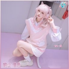画像4: 送料無料★一部在庫あり　プロジェクトセカイ カラフルステージ！ feat. 初音ミク　ドーナツとピース！　暁山瑞希　cute white kitty 　コスプレ衣装 (4)