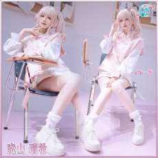 画像5: 送料無料★一部在庫あり　プロジェクトセカイ カラフルステージ！ feat. 初音ミク　ドーナツとピース！　暁山瑞希　cute white kitty 　コスプレ衣装 (5)