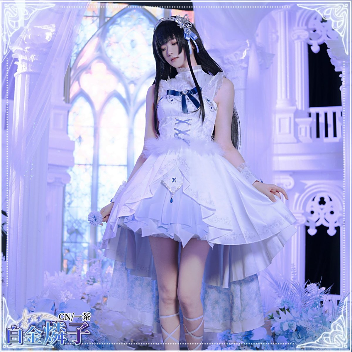 画像6: 送料無料　在庫品（翌日発送）　BanG Dream! 　Roselia　話だけでも　白金燐子　コスプレ衣装 (6)