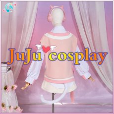 画像12: 送料無料★一部在庫あり　プロジェクトセカイ カラフルステージ！ feat. 初音ミク　ドーナツとピース！　暁山瑞希　cute white kitty 　コスプレ衣装 (12)