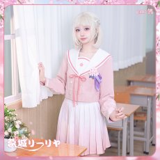 画像2: 送料無料★　学園アイドルマスター　桜フォトグラフ　セーラー服　姫崎莉波　有村麻央　藤田ことね　葛城リーリヤ　月村手毬　篠澤広　十王星南　倉本千奈　コスプレ衣装 (2)