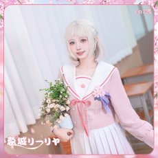 画像1: 送料無料★　学園アイドルマスター　桜フォトグラフ　セーラー服　姫崎莉波　有村麻央　藤田ことね　葛城リーリヤ　月村手毬　篠澤広　十王星南　倉本千奈　コスプレ衣装 (1)