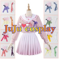 画像1: 送料無料★　学園アイドルマスター　桜フォトグラフ　セーラー服　姫崎莉波　有村麻央　藤田ことね　葛城リーリヤ　月村手毬　篠澤広　十王星南　倉本千奈　コスプレ衣装 (1)