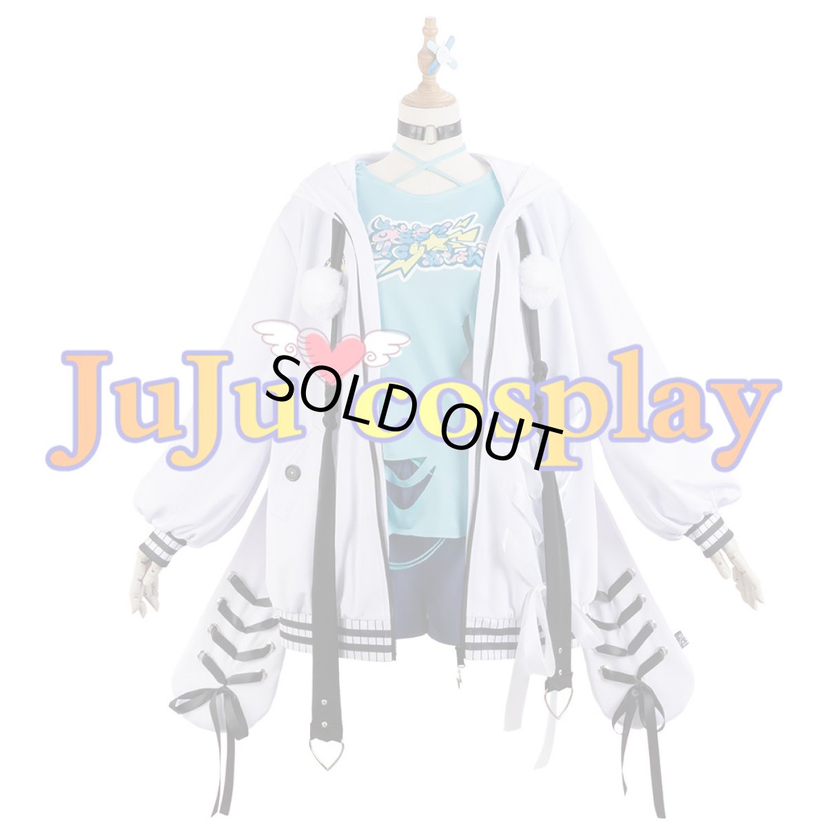 画像2: 送料無料　在庫品（翌日発送）　バーチャルYouTuber　Vtuber　FLOW GLOW　水宮枢　コスプレ衣装 (2)