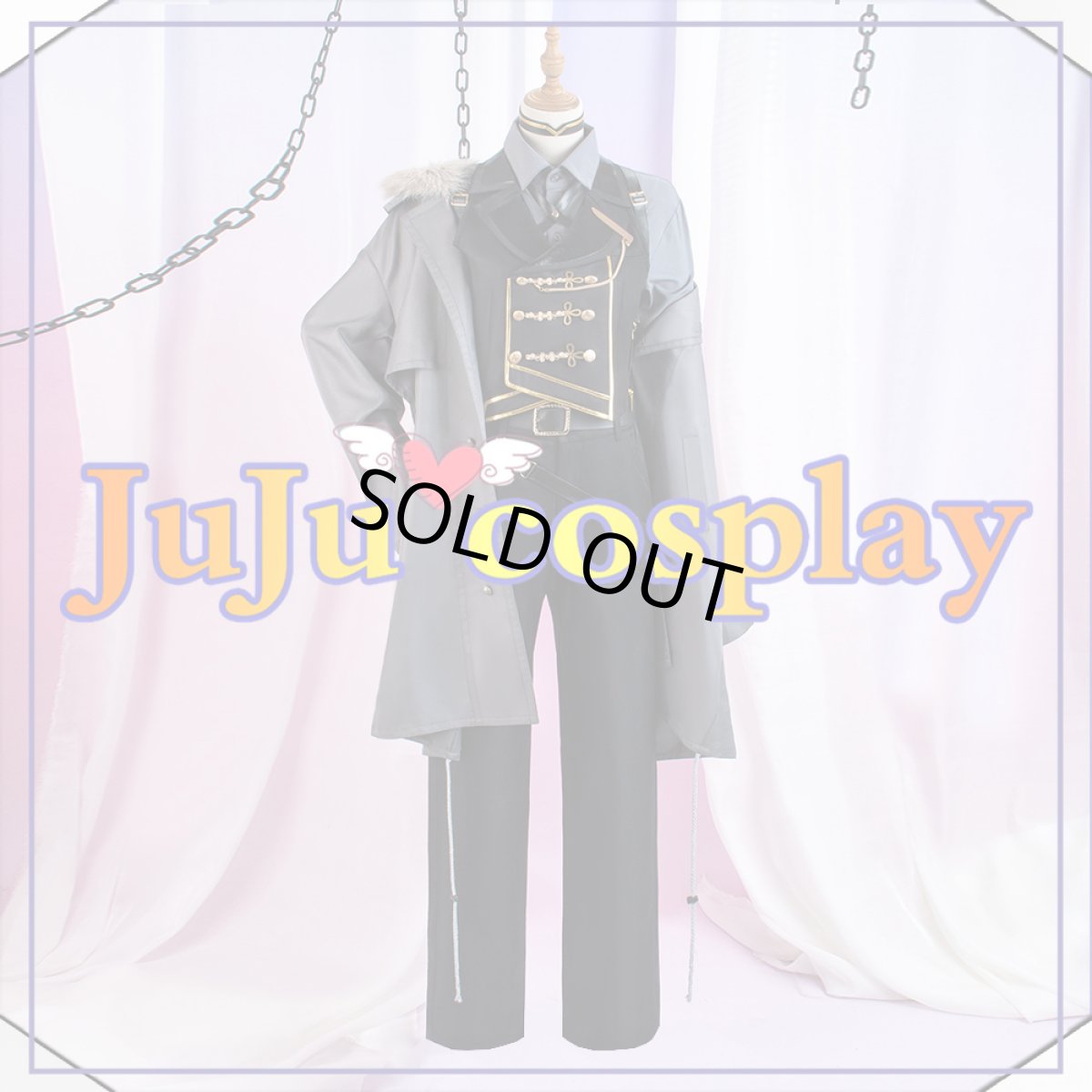 画像3: 送料無料　在庫品（翌日発送）　バーチャルYouTuber　VTuber　剣持刀也　ウルフィズム歌ってみた衣装　コスプレ衣装 (3)