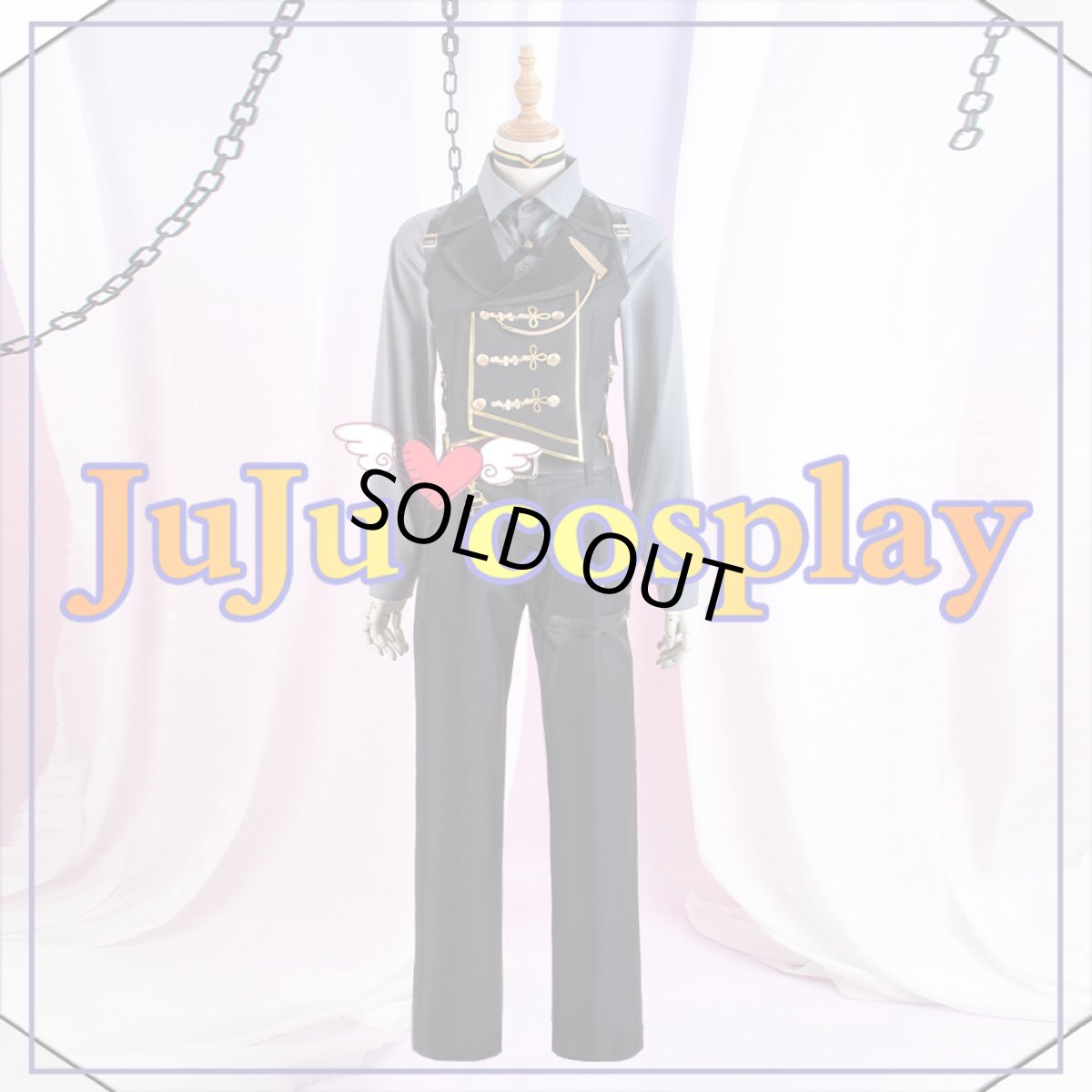 画像4: 送料無料　在庫品（翌日発送）　バーチャルYouTuber　VTuber　剣持刀也　ウルフィズム歌ってみた衣装　コスプレ衣装 (4)