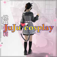 画像2: 送料無料　在庫品（翌日発送）　プロジェクトセカイ カラフルステージ！ feat. 初音ミク　いたずら姉妹、参上！　桃井愛莉　pretty silver tabby　コスプレ衣装 (2)