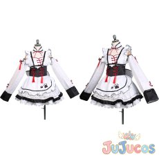 画像1: VTuber　花芽なずな　チャイナメイド　コスプレ衣装　バーチャルYouTuber　コスチューム　JUJUcosplay (1)