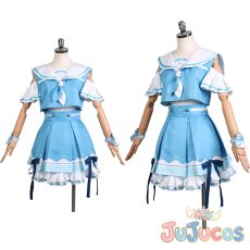 画像1: 姫崎莉波　コスプレ衣装　学園アイドルマスター　ローソンコラボ　マリン風衣装　コスプレ衣装通販　 (1)