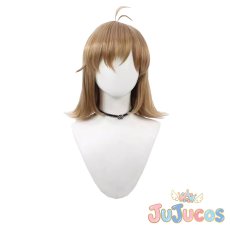 画像1: 立花響　コスプレウィッグ　戦姫絶唱シンフォギア　コスプレ鬘　JUJUcosplay (1)