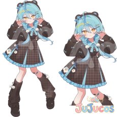 画像1: 【受注生産】　VTuber　東雪蓮　珠乃井ナナ　KYAWAII♡5000%　コスプレ衣装　バーチャルYouTuber　コスチューム　JUJUcosplay (1)