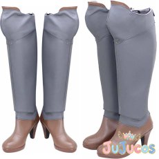 画像1: レム・ガレウ　コスプレ靴　異世界魔王と召喚少女の奴隷魔術　コスプレブーツ　JUJUcosplay (1)