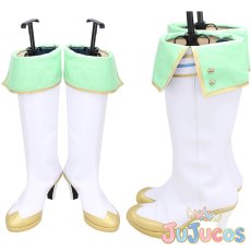 画像1: 渋谷凛　レインボー・カラーズ　コスプレ靴　アイドルマスター シンデレラガールズ　コスプレブーツ　JUJUcosplay (1)