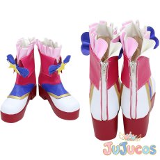 画像1: 大空あかり　ピンクパレード　コスプレ靴　アイカツ!　コスプレブーツ　JUJUcosplay (1)