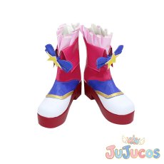 画像2: 大空あかり　ピンクパレード　コスプレ靴　アイカツ!　コスプレブーツ　JUJUcosplay (2)