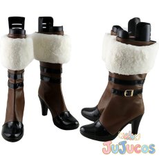 画像1: Vtuber　ホロライブ5期生　雪花ラミィ　コスプレ靴　バーチャルYouTuber　コスプレブーツ　JUJUcosplay (1)