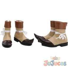 画像1: 夢野秘密子　コスプレ靴　ニューダンガンロンパV3 みんなのコロシアイ新学期　コスプレブーツ　JUJUcosplay (1)