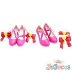 画像1: 星宮いちご　ピンクステージ　コスプレ靴　アイカツ!　コスプレブーツ　JUJUcosplay (1)