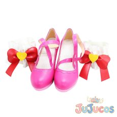 画像2: 星宮いちご　ピンクステージ　コスプレ靴　アイカツ!　コスプレブーツ　JUJUcosplay (2)