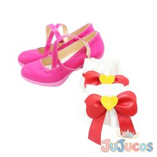 画像4: 星宮いちご　ピンクステージ　コスプレ靴　アイカツ!　コスプレブーツ　JUJUcosplay (4)