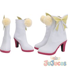 画像1: キャットツインテール　星空凛　コスプレ靴　ラブライブ！スクフェスAC　コスプレブーツ　JUJUcosplay (1)