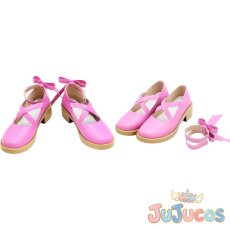 画像1: スクールアイドルフェスティバル　虹ヶ咲学園スクールアイドル同好会　上原 歩夢　コスプレ靴　ラブライブ!　コスプレブーツ　JUJUcosplay (1)