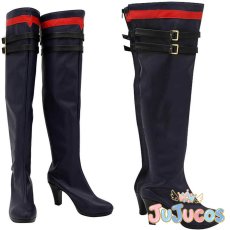 画像1: まおがく　サーシャ・ネクロン　コスプレ靴　魔王学院の不適合者 ?史上最強の魔王の始祖、転生して子孫たちの学校へ通う?　コスプレブーツ　JUJUcosplay (1)