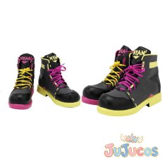 画像1: VTuber　常闇トワ　初期　コスプレ靴　バーチャルYouTuber　コスプレブーツ　JUJUcosplay (1)