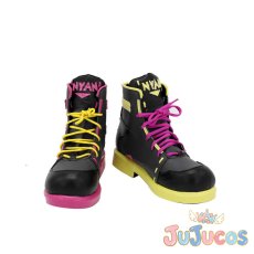 画像2: VTuber　常闇トワ　初期　コスプレ靴　バーチャルYouTuber　コスプレブーツ　JUJUcosplay (2)