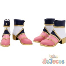 画像1: チアガール編 もっと笑顔で　覚醒後　園田海未　コスプレ靴　ラブライブ! School idol project　コスプレブーツ　JUJUcosplay (1)