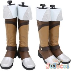 画像1: ゼルダ姫　コスプレ靴　ゼルダの伝説 ブレスオブザワイルド　コスプレブーツ　JUJUcosplay (1)