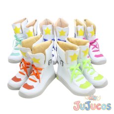 画像2: Liella!　始まりは君の空MV　結ヶ丘女子高等学校　澁谷かのん　唐可可　嵐千砂都　平安名すみれ　葉月恋　コスプレ靴　ラブライブ！スーパースター!!　コスプレブーツ　JUJUcosplay (2)