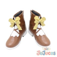 画像2: Vtuber　桃鈴ねね　新ビジュアル　コスプレ靴　バーチャルYouTuber　コスプレブーツ　JUJUcosplay (2)