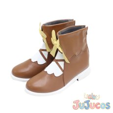 画像3: Vtuber　桃鈴ねね　新ビジュアル　コスプレ靴　バーチャルYouTuber　コスプレブーツ　JUJUcosplay (3)