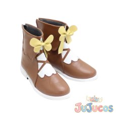 画像4: Vtuber　桃鈴ねね　新ビジュアル　コスプレ靴　バーチャルYouTuber　コスプレブーツ　JUJUcosplay (4)