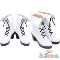 画像1: Vtuber　ホロライブ5期生　雪花ラミィ　私服　コスプレ靴　バーチャルYouTuber　コスプレブーツ　JUJUcosplay (1)