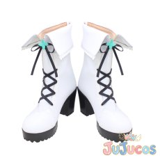 画像2: Vtuber　ホロライブ5期生　雪花ラミィ　私服　コスプレ靴　バーチャルYouTuber　コスプレブーツ　JUJUcosplay (2)