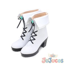 画像4: Vtuber　ホロライブ5期生　雪花ラミィ　私服　コスプレ靴　バーチャルYouTuber　コスプレブーツ　JUJUcosplay (4)