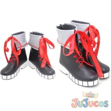 画像1: VTuber　百鬼あやめ　カジュアル系衣装　コスプレ靴　バーチャルYouTuber　コスプレブーツ　JUJUcosplay (1)