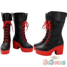 画像1: VTuber　沙花叉クロヱ　初期2D　コスプレ靴　バーチャルYouTuber　コスプレブーツ　JUJUcosplay (1)