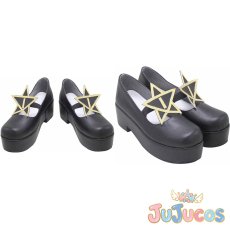 画像1: Vtuber　紫咲シオン　通常衣装　コスプレ靴　バーチャルYouTuber　コスプレブーツ　JUJUcosplay (1)