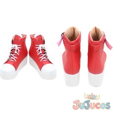 画像1: Vtuber　桃鈴ねね　私服衣装　コスプレ靴　バーチャルYouTuber　コスプレブーツ　JUJUcosplay (1)