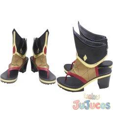 画像1: 久岐忍　コスプレ靴　原神(げんしん)　コスプレブーツ　JUJUcosplay (1)