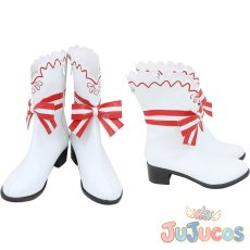 画像1: VTuber　田中ヒメ　藍の華　ライブ衣装　コスプレ靴　バーチャルYouTuber　コスプレブーツ　JUJUcosplay (1)