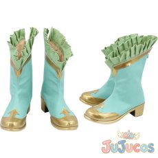 画像1: グラスワンダー　セイントジェード・ヒーラー　コスプレ靴　ウマ娘プリティーダービー　コスプレブーツ　JUJUcosplay (1)