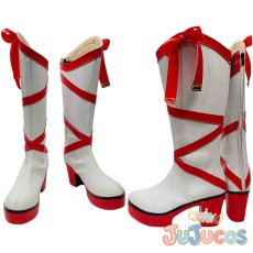 画像1: VTuber　さくらみこ　エリート巫女的戦闘服　コスプレ靴　バーチャルYouTuber　コスプレブーツ　JUJUcosplay (1)